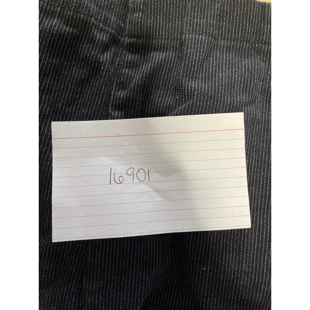 Croft and Barrow pants trousers slacks women's 16 petite 16p black w pinstripe - Picture 12 of 14